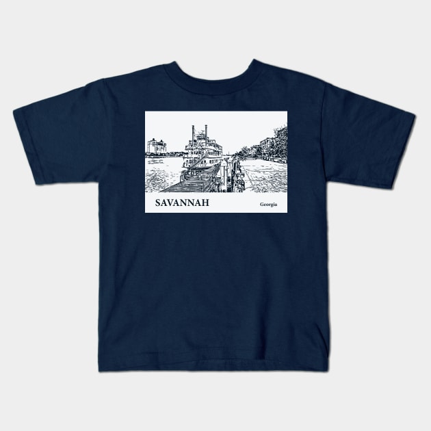 Savannah - Georgia Kids T-Shirt by Lakeric